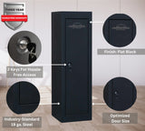 Steel Cabinet Series 55" Tall 14 Gun Cabinet With 4-Point Locking System (3 Years Warranty) - SA-GC14-BD