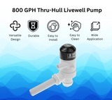 800 GPH Thru-Hull Livewell Pump
