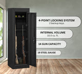 Steel Cabinet Series 55" Tall 14 Gun Cabinet With 4-Point Locking System (3 Years Warranty) - SA-GC14-BD