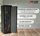 Granite Series 55" Tall Gun Safe with Electronic Lock & Fire Rated Protection (12 Gun Capacity) - SA5516INS-BD