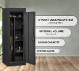 Steel Cabinet Series 55" Tall 18 Gun Cabinet With 4-Point Locking System (3 Years Warranty) - SA-GC18-BD