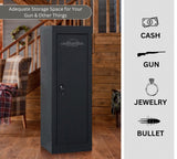 Steel Cabinet Series 55" Tall 18 Gun Cabinet With 4-Point Locking System (3 Years Warranty) - SA-GC18-BD