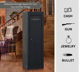 Steel Cabinet Series 55" Tall 14 Gun Cabinet With 4-Point Locking System (3 Years Warranty) - SA-GC14-BD