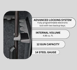 Canadian Shield 53" Tall Gun Safe With Programmable Electronic Lock & Fire Rated Protection | 14-Gauge Steel | 12 Gun Capacity | SA5312-A-RF