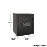 ONYX Series 15.75” Tall Home & Office Safe With Electronic Lock & Fire  Protection (1.01 cu. ft.) - SA-ONYX2