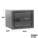 Sports Afield Diamond Series: 11.5" Tall Home & Office Safe With Biometric Lock & Triple Seal Protection [0.75 cu. ft.] - SA-DIA1-BIO-CA-DP