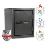 Sports Afield Diamond Series: 20.5" Tall Home & Office Safe With Biometric Lock & Triple Seal Protection [2.25 cu. ft.] - SA-DIA3-BIO-CA-DP