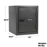 Sports Afield Diamond Series: 20.5" Tall Home & Office Safe With Biometric Lock & Triple Seal Protection [2.25 cu. ft.] - SA-DIA3-BIO-CA-DP