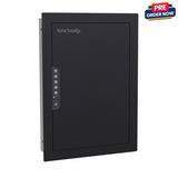 Sanctuary 21.8" Tall In-Wall Vault for Home & Office with Electronic Lock, Black (0.49 cu. ft.) - SA-IWV-B