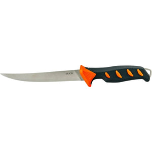 Buck Knives | 144 Hookset 6" Fresh Water Fillet Knife | Hunting, Camping and Outdoors | Lifetime Warranty | Heat Treated | Orange/Gray | #0144ORS-B