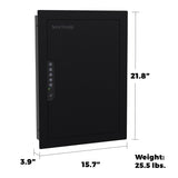 Sanctuary 21.8" Tall In-Wall Vault for Home & Office with Electronic Lock, Black (0.49 cu. ft.) - SA-IWV-B