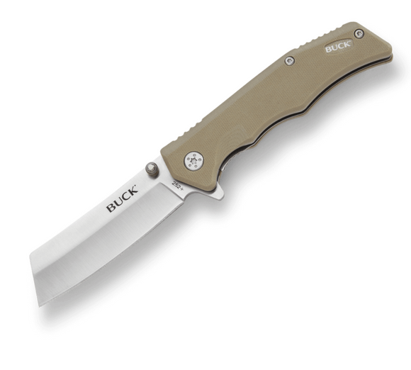 Buck Knives | 252 Trunk Knife | Stainless Steel Pocket Knife | Folding Knife | Hunting, Camping and Outdoors | Lifetime Warranty | Heat Treated | Khaki Color | BK0252TNS
