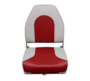 High-back Boat Seat (Gray/Red)