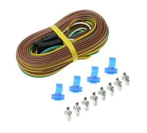 25' 4-Way Trailer Wiring Harness WITH Frame Clips
