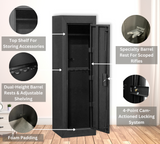 Steel Cabinet Series 55" Tall 14 Gun Cabinet With 4-Point Locking System (3 Years Warranty)