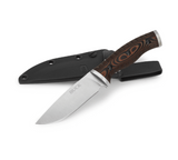 Buck Knives | 853 Small Selkirk Knife | Brown/Black Micarta |  Hunting, Camping and Outdoors | Lifetime Warranty | Heat Treated | 0853BRS-B