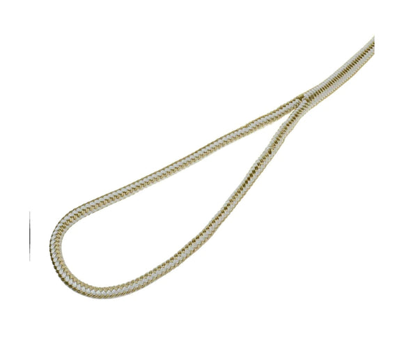 15' Double Braid Nylon Dock Line WITH Eye Splice (Gold) [3/8