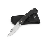 Buck Knives | 110 Folding Hunter LT Knife | Heavy-duty polyester sheath | Folding Knife | Hunting, Camping and Outdoors | Made In USA | Lifetime Warranty | Heat Treated | Black Color | 0110BKSLT-B