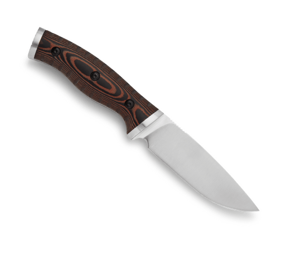 Buck Knives | 853 Small Selkirk Knife | Brown/Black Micarta |  Hunting, Camping and Outdoors | Lifetime Warranty | Heat Treated | 0853BRS-B