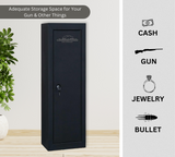 Steel Cabinet Series 53" Tall 10 Gun Cabinet with 4-Point Locking System (3 Years Warranty)