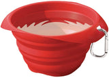 Kurgo Collaps-a-Bowl(TM) Collapsible and Portable Travel Dog Bowl for Food and Water, Red Media 1 of 5