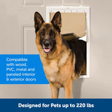 7-5/8" x 11-1/8" Small White Plastic Pet Door Size: X-large - PPA00-10961 4