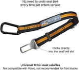 Kurgo Direct To seat belt Tether for Dogs, Universal Car seat belt for Pets, Adjustable Length Dog Safety Belt, quick & Easy Installation, Carabiner clip, Compatible with Any Pet Harness (Orange) Media 2 of 5