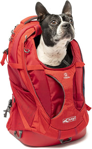 Kurgo Dog Carrier Backpack for Small Dogs & Cats | G-Train Pet Backpack Carrier | Airline Approved | Cat Backpack | Small Dog Backpack for Hiking & Travel | Lightweight | Waterproof Bottom (Red) Media 1 of 8