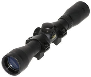 BSA Optics Special Series Rimfire Rifle Scope with 30/30 Duplex Reticle and Rings, 4x32mm (S4X32WRCP), Black - BSAS4X32WRCP