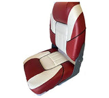 Premium Folding Boat Seat (Red/White)