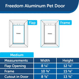 PetSafe Medium Freedom Aluminum Pet Door, Premium White - PPA00-10860 3
