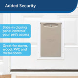 PetSafe Freedom Aluminum Pet Door for Dogs and Cats, Large, White, Tinted Vinyl Flap - PPA00-10861 6