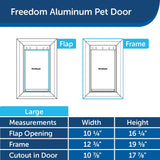 PetSafe Freedom Aluminum Pet Door for Dogs and Cats, Large, White, Tinted Vinyl Flap - PPA00-10861 4