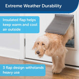PetSafe Extreme Weather Energy Efficient Pet Door, White, Small - PPA00-10984 7