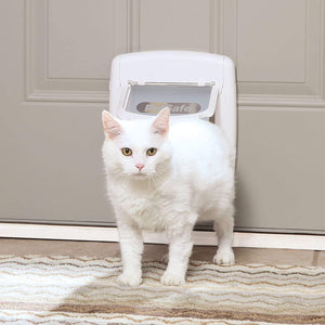 PetSafe 4-Way Locking Cat Door, Exterior/Interior, White - PPA00-11325 1