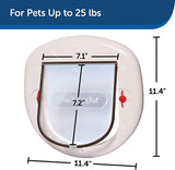 PetSafe Big Cat 4-Way Locking Cat Door, Exterior/Interior, White - PPA00-11326