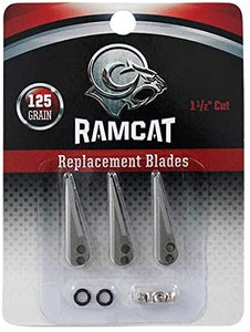 RAMCAT 125 Grain Broadheads Replacement Blades (9 Count), Small, Silver - RCR4001 1