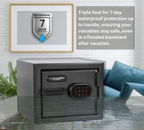 Diamond Series: 11.5" Tall Home & Office Safe with Electronic Lock & Triple Seal Protection [.75 cu. ft.]