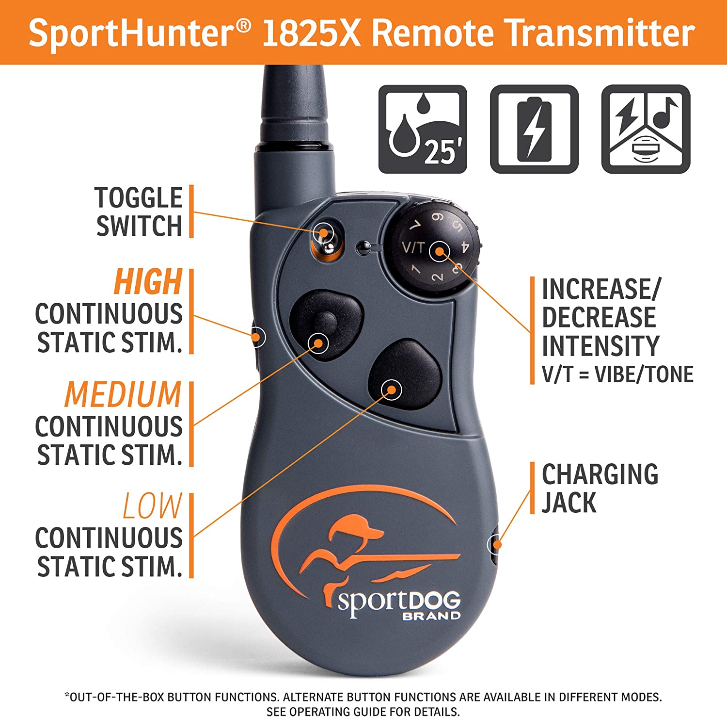 SportDOG Brand SportHunter 1825X Remote Trainer - Rechargeable Dog