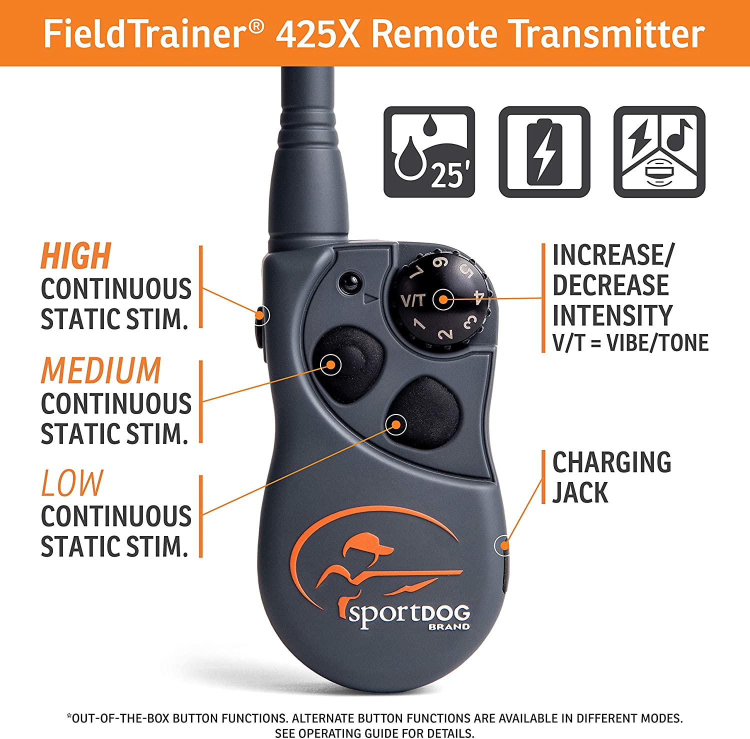 SportDOG Brand FieldTrainer 425X Remote Trainer - Rechargeable Dog Tra –  Shop Blue Dog Canada