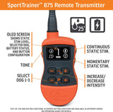 SportDOG Brand SportTrainer Remote Trainers - Bright, Easy to Read OLED Screen - Up to 3/4 Mile Range - Waterproof, Rechargeable Dog Training Collar with Tone, Vibration, and Shock Media 3 of 6