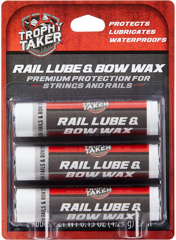 Trophy Taker Rail Lube & Bow Wax 3 Pack | Unscented | Crossbow Hunting Accessories, Waterproof Archery Bow String Wax | Helps Reduce Friction and Prevent Fraying,Red & Black Media 1 of 3