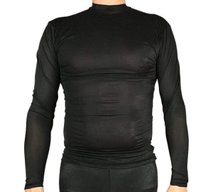 Extra Small Shirt which has UV layer & Bite protection and color of shirt is Black.