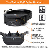 SportDOG Brand YardTrainer Family Remote Trainers - Rechargeable, Waterproof Dog Training Collars with Static, Vibrate, and Tone, 100 Yard Range - Stubborn Dog - YT-100S Media 3 of 6